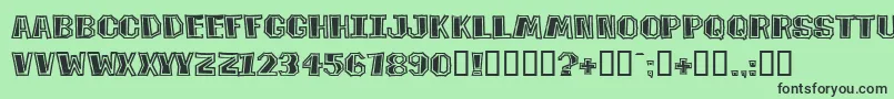 TikiTookaBv Font – Black Fonts on Green Background