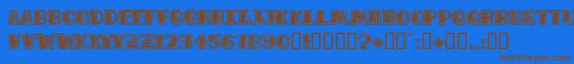TikiTookaBv Font – Brown Fonts on Blue Background