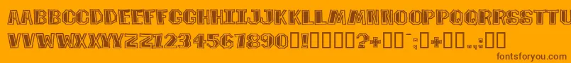 TikiTookaBv Font – Brown Fonts on Orange Background