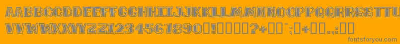TikiTookaBv Font – Gray Fonts on Orange Background