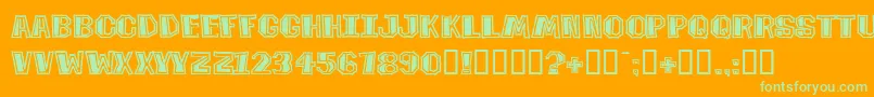 TikiTookaBv Font – Green Fonts on Orange Background
