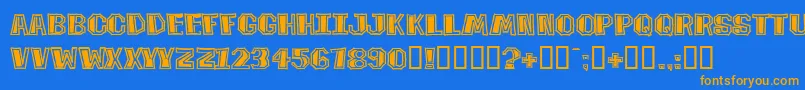 TikiTookaBv Font – Orange Fonts on Blue Background
