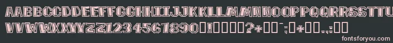 フォントTikiTookaBv – 黒い背景にピンクのフォント
