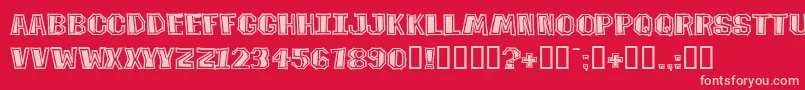 TikiTookaBv Font – Pink Fonts on Red Background