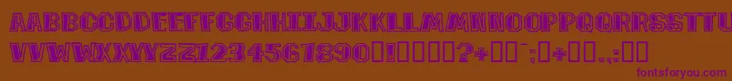 TikiTookaBv Font – Purple Fonts on Brown Background