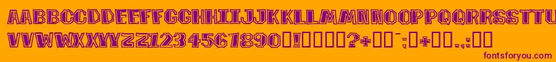 TikiTookaBv Font – Purple Fonts on Orange Background