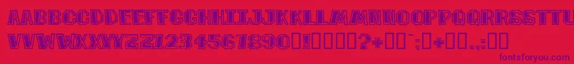 TikiTookaBv Font – Purple Fonts on Red Background