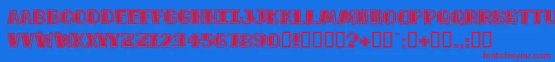 TikiTookaBv Font – Red Fonts on Blue Background