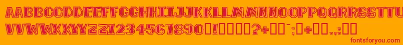 fuente TikiTookaBv – Fuentes Rojas Sobre Fondo Naranja