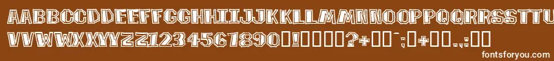 TikiTookaBv Font – White Fonts on Brown Background