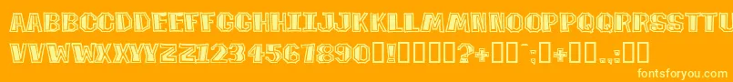 TikiTookaBv Font – Yellow Fonts on Orange Background