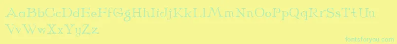 Midnight Font – Green Fonts on Yellow Background