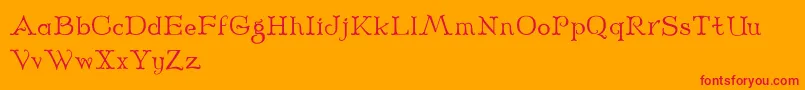 Midnight Font – Red Fonts on Orange Background