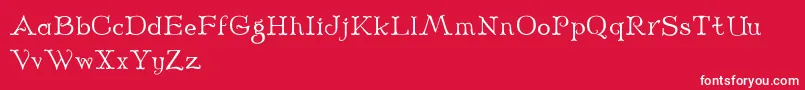 Midnight Font – White Fonts on Red Background
