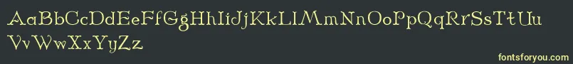 Midnight Font – Yellow Fonts on Black Background