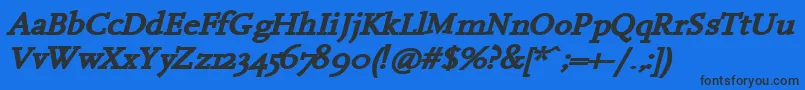HanchBi Font – Black Fonts on Blue Background