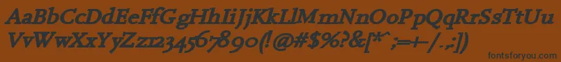 HanchBi Font – Black Fonts on Brown Background