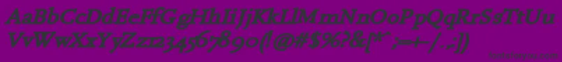 HanchBi-fontti – mustat fontit violetilla taustalla