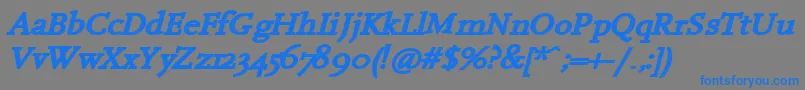 HanchBi Font – Blue Fonts on Gray Background