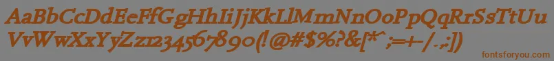 HanchBi Font – Brown Fonts on Gray Background