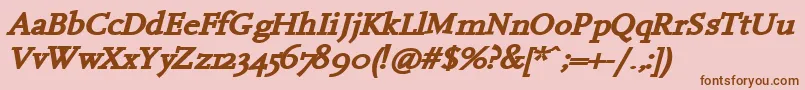 HanchBi Font – Brown Fonts on Pink Background