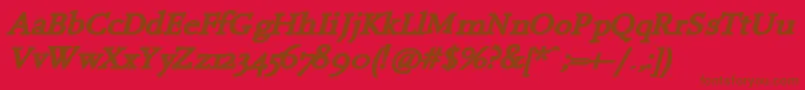HanchBi Font – Brown Fonts on Red Background