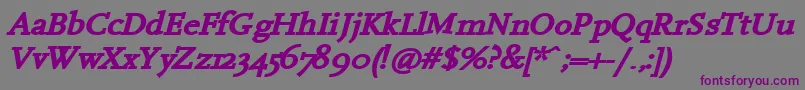 HanchBi Font – Purple Fonts on Gray Background