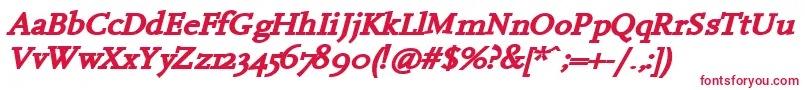 HanchBi Font – Red Fonts on White Background