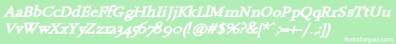 HanchBi Font – White Fonts on Green Background
