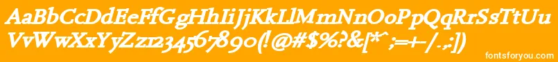 HanchBi Font – White Fonts on Orange Background