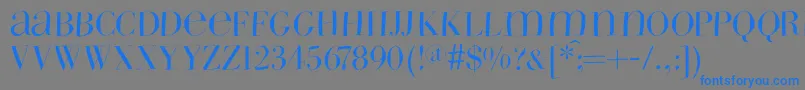 フォントWildbradoni – 灰色の背景に青い文字