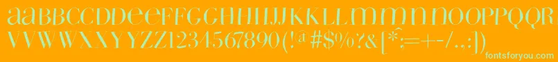 Шрифт Wildbradoni – зелёные шрифты на оранжевом фоне