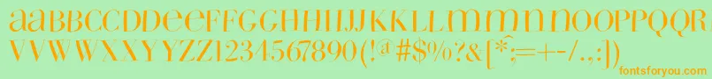 Wildbradoni Font – Orange Fonts on Green Background