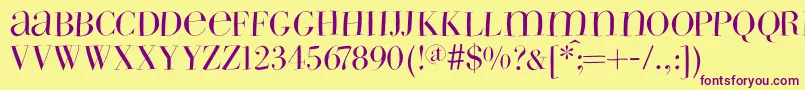 Wildbradoni Font – Purple Fonts on Yellow Background