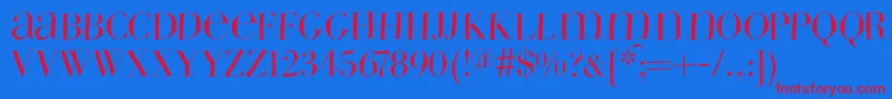 Wildbradoni Font – Red Fonts on Blue Background