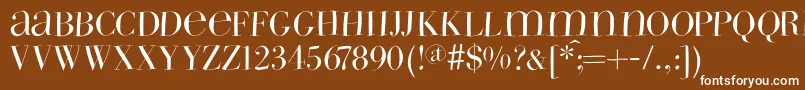 フォントWildbradoni – 茶色の背景に白い文字