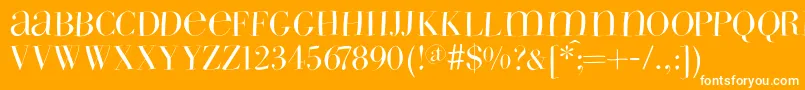 Wildbradoni Font – White Fonts on Orange Background