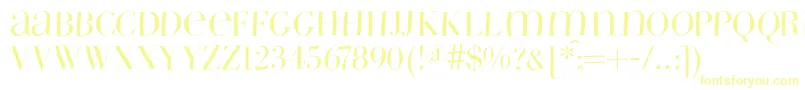 Wildbradoni Font – Yellow Fonts on White Background