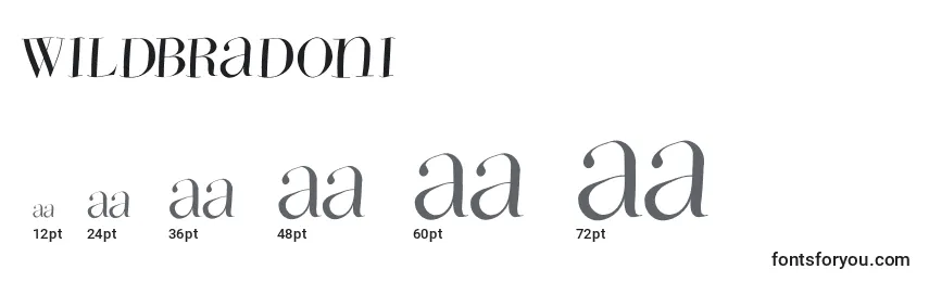 Wildbradoni Font Sizes
