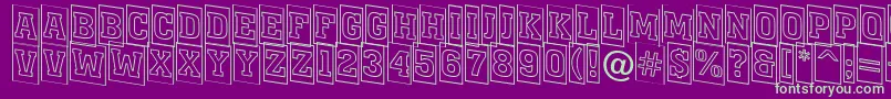 AMonumentottlcmotldn Font – Green Fonts on Purple Background