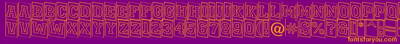 AMonumentottlcmotldn Font – Orange Fonts on Purple Background