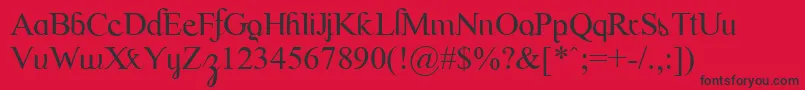 ScrypticaliNormal Font – Black Fonts on Red Background