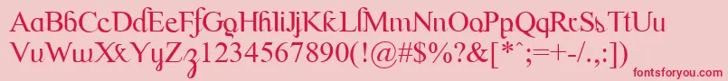 ScrypticaliNormal Font – Red Fonts on Pink Background