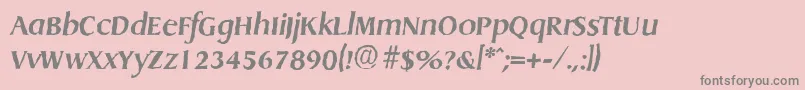 DragonantiqueBolditalic Font – Gray Fonts on Pink Background