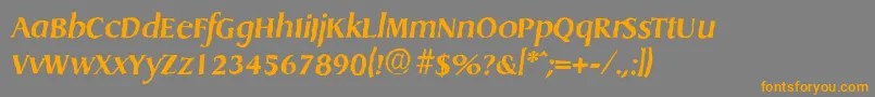DragonantiqueBolditalic Font – Orange Fonts on Gray Background