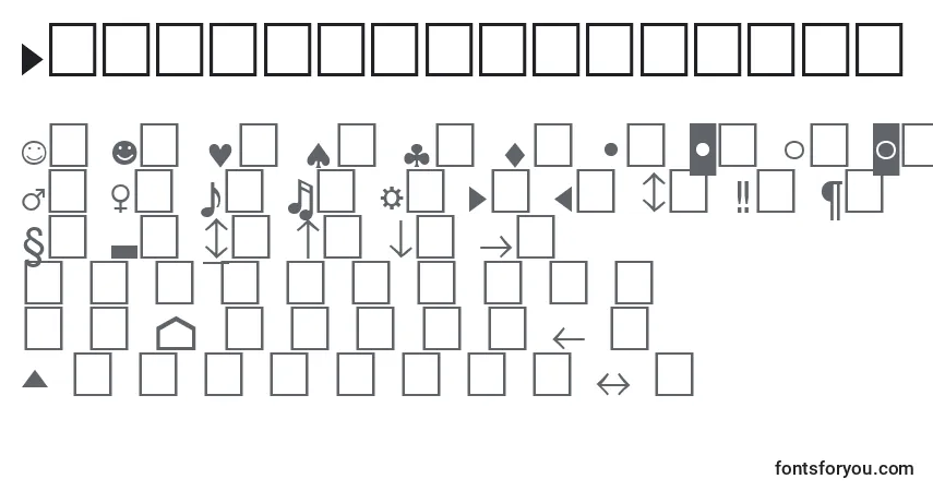 Schriftart Pcencodinglowersh – Alphabet, Zahlen, spezielle Symbole