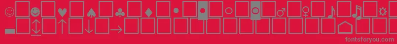 Pcencodinglowersh Font – Gray Fonts on Red Background