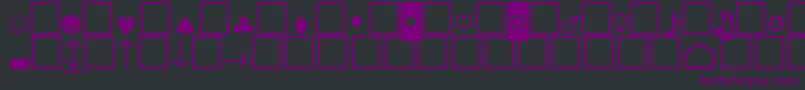 Pcencodinglowersh-fontti – violetit fontit mustalla taustalla
