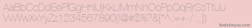 Шрифт HelveticaLt25UltraLight – серые шрифты на розовом фоне
