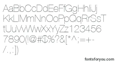  HelveticaLt25UltraLight font